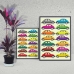 Abstract Art - Multi Coloured Beetles Poster-1