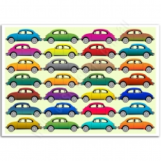 Abstract Art - Multi Coloured Beetles Poster-2