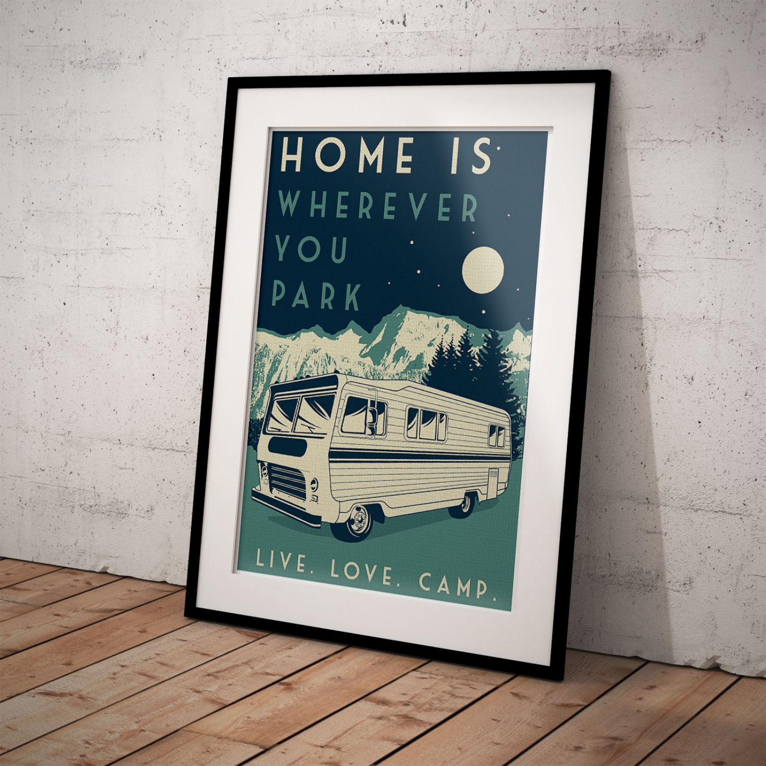 Home Is Wherever You Park Retro Poster Just Posters
