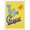 Vintage Italian Promptional Poster - Vespa Scooter