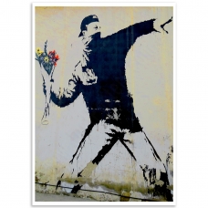 Street Art Poster - Flower Thrower