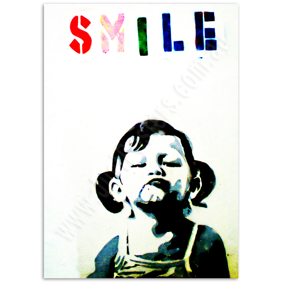 Street Art Poster - Smile Girl