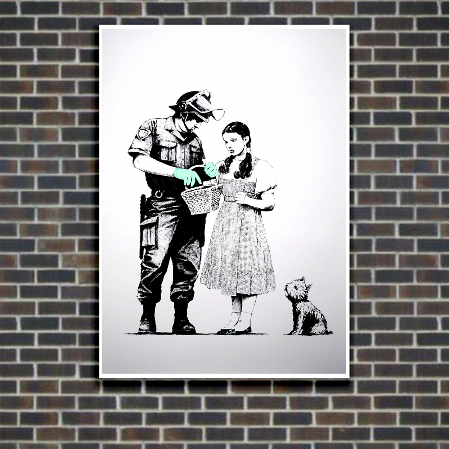 Banksy Street Artist Dorothy Basket Search Print A4 A3 A2 A1 