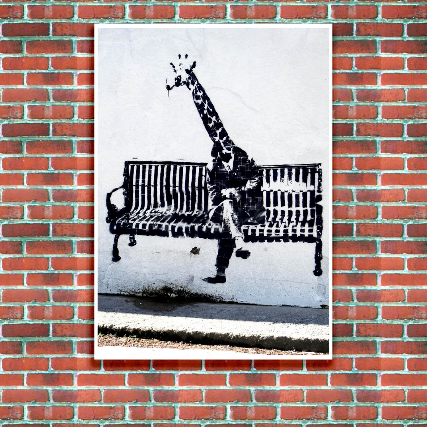 Banksy - Business Giraffe | Street Art Poster | Just Posters
