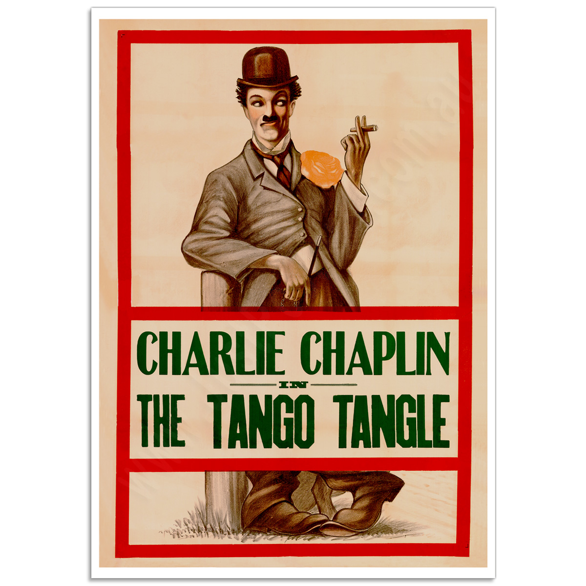 Movie Poster - Tango Tangles Charlie Chaplin (1914)