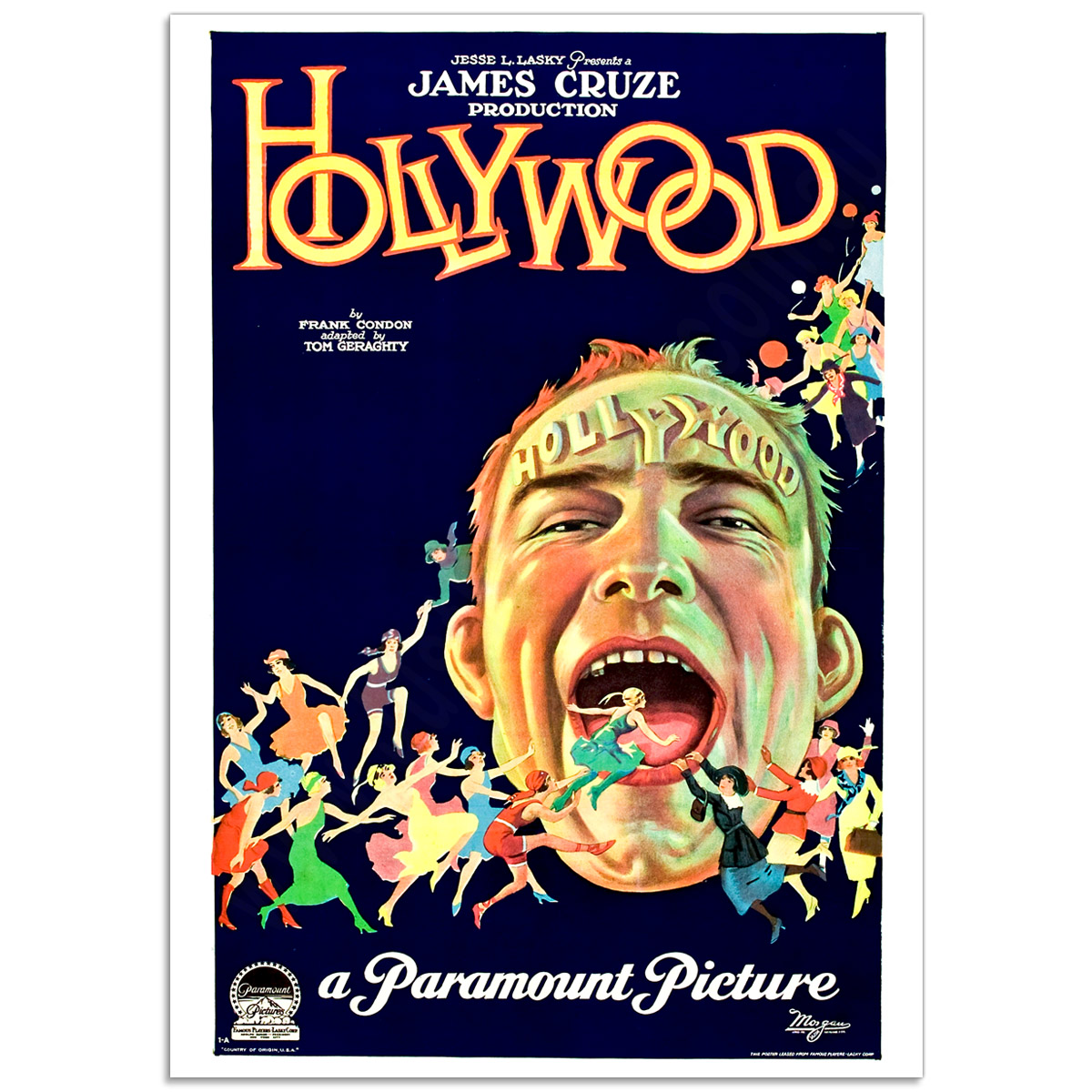 Movie Poster - Hollywood James Cruze 1923