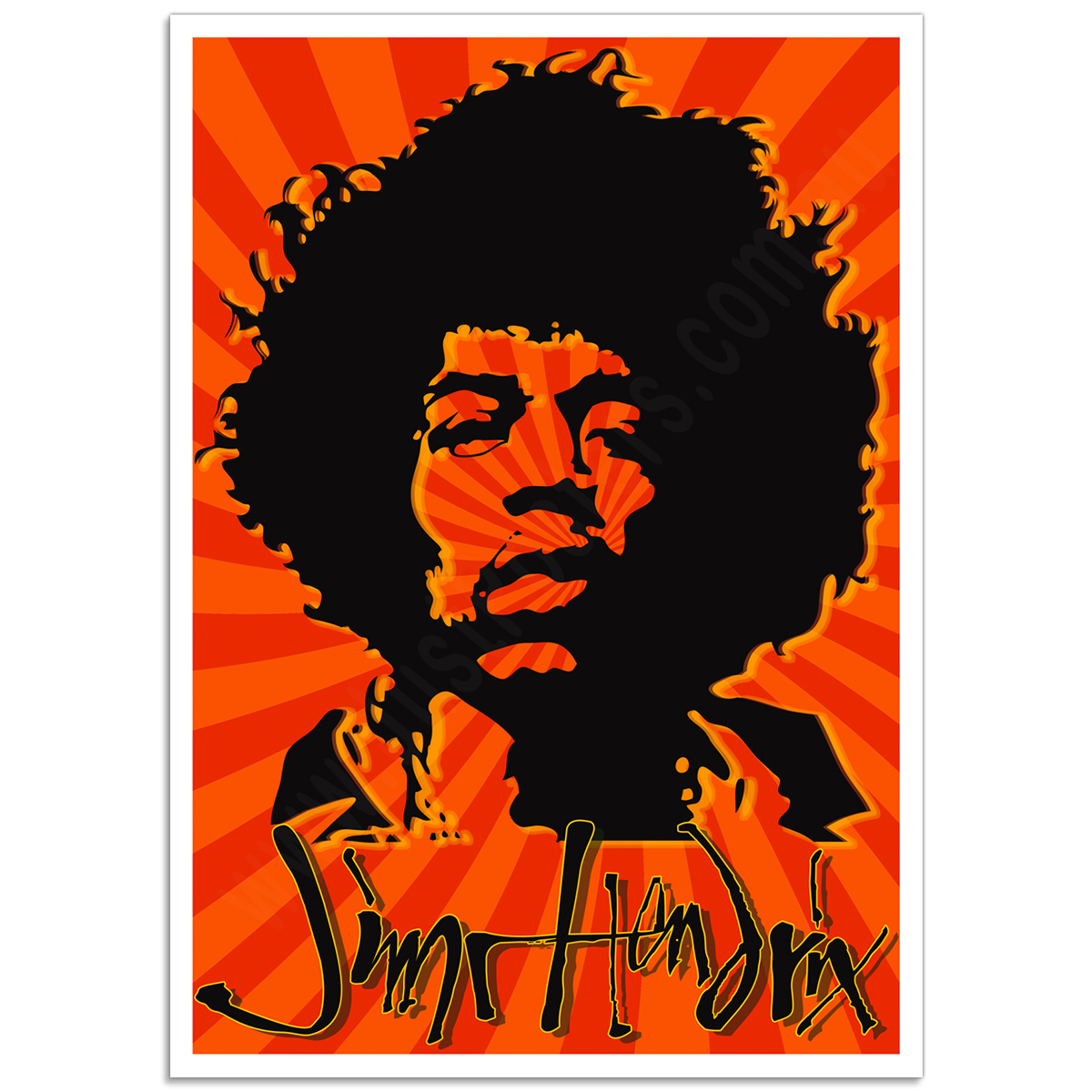 People Poster - Psychedelic Jimi Hendrix