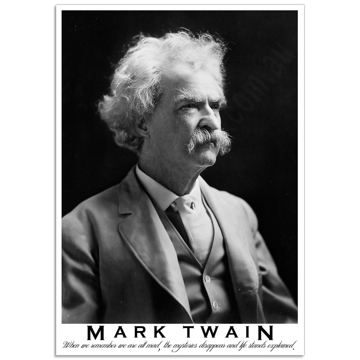 People Poster - Photograph of Mark Twain 1909