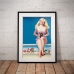 Pinup Girl Poster - On the Beach