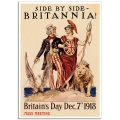 WW1 Poster - Side by Side Britannia