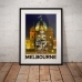Melbourne Poster - Royal Exhibition Building Fountain