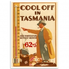 Vintage Travel Poster - Cool off in Tasmania