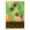 Vintage Travel Poster - World's Wonderland - Great Barrier Reef