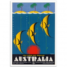 Vintage Travel Poster - Great Barrier Reef
