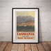 Vintage Travel Poster - Tasmania - Mount Wellington and Port of Hobart