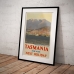 Vintage Travel Poster - Tasmania - Mount Wellington and Port of Hobart