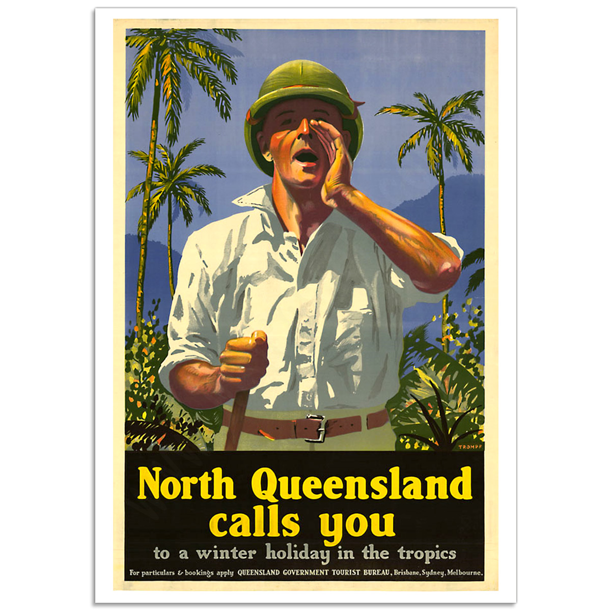 Vintage Travel Poster - North Queensland Calls You
