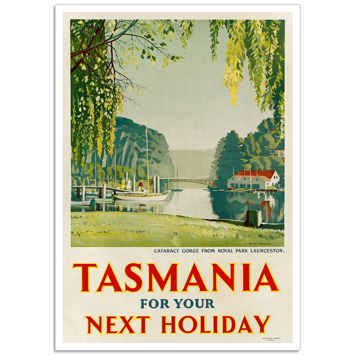 Vintage Travel Poster - Launceston, Tasmania for Your Next Holiday
