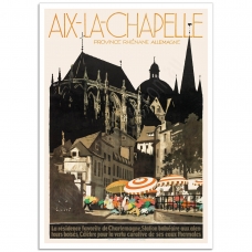 Vintage Travel Poster - Aachen Cathedral