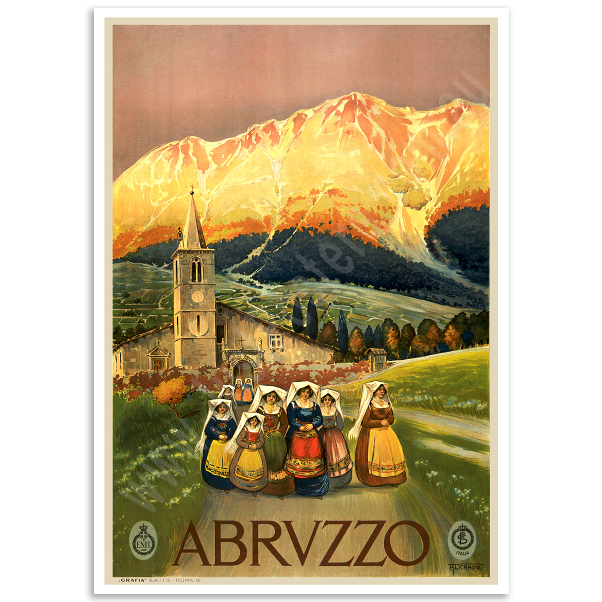 Vintage Travel Poster - Abruzzo