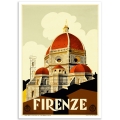 Vintage Travel Poster - Firenze Cathedral