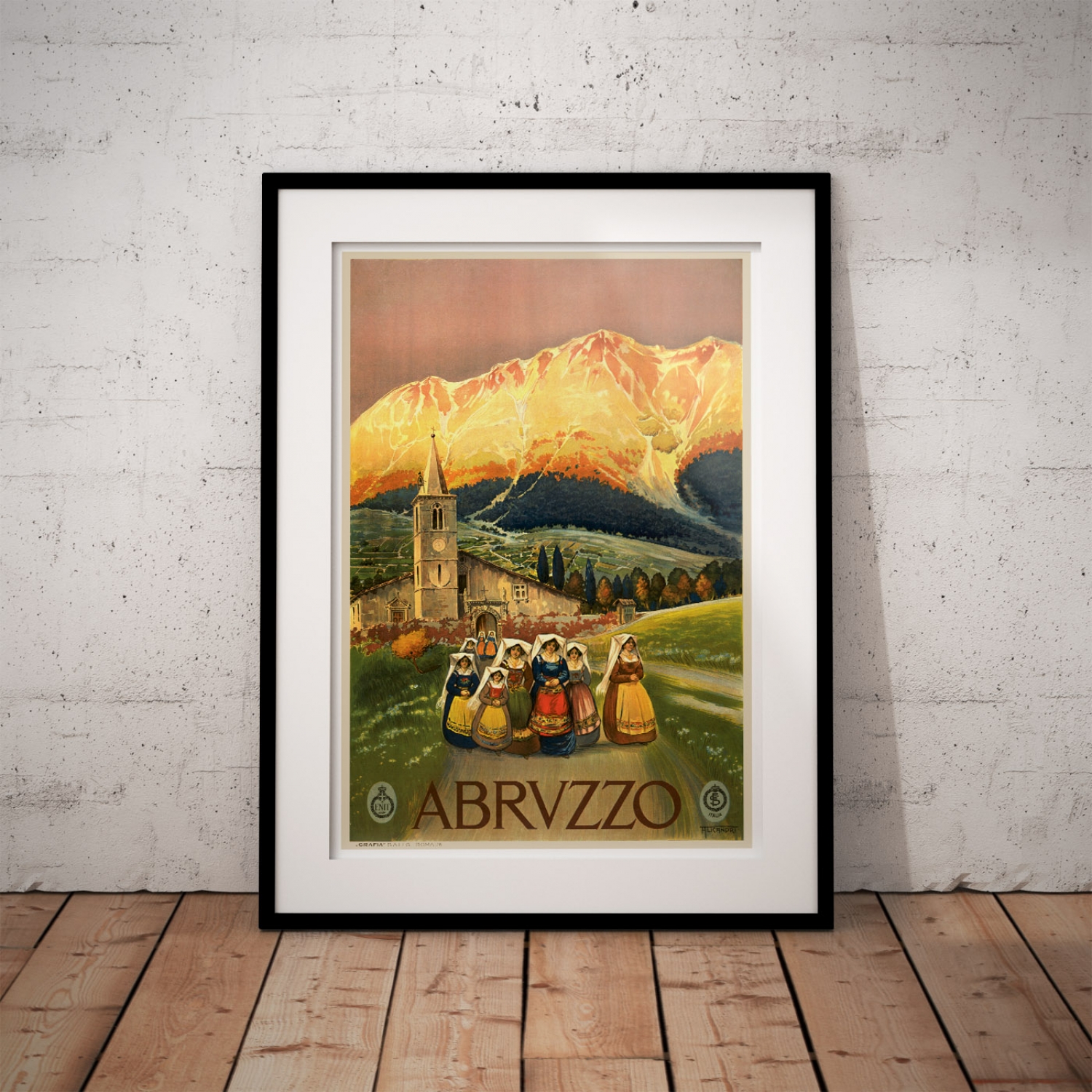 Abruzzo Italy | Vintage Italian Travel Poster | Just Posters