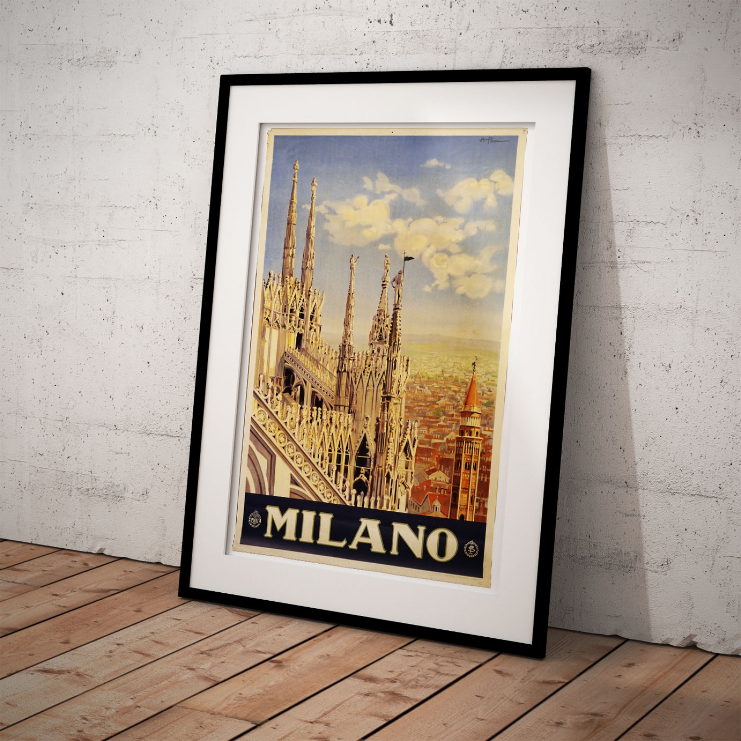 Vintage Poster of Milan Milano Italy Italia 1920 Tourism poster travel