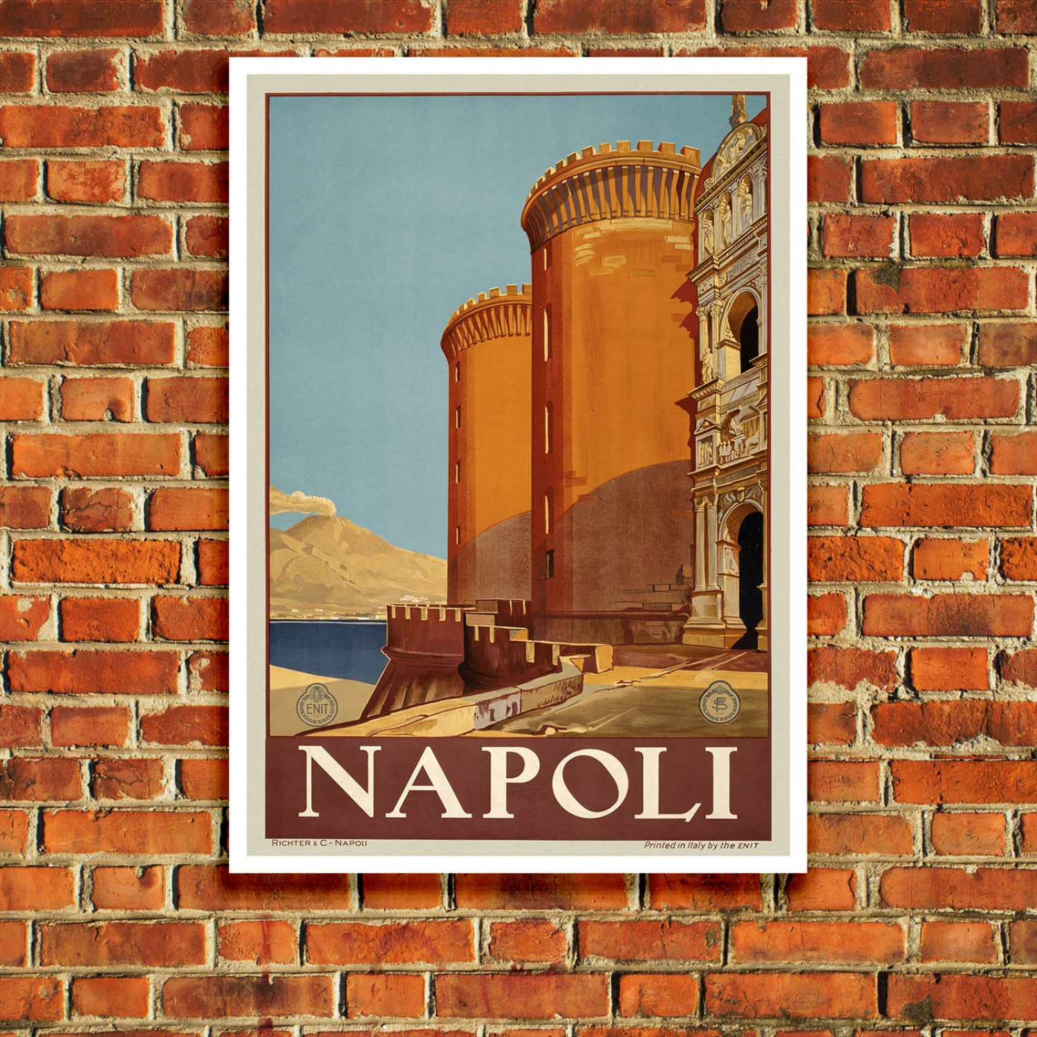 T6 Vintage 1920's Italy Naples Napoli Italian Travel Poster A1 A2 A3 