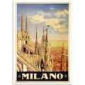 Vintage Travel Poster - Milano
