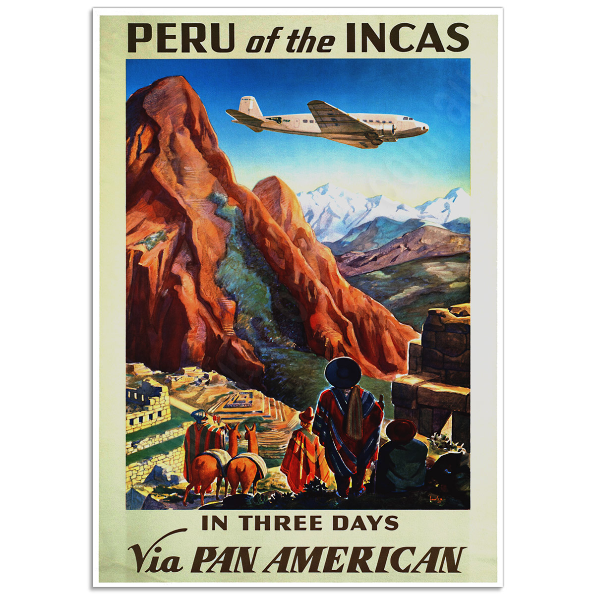 Vintage Travel Poster - Peru of the Incas