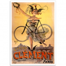 Vintage French Promotional Poster - Cycles Clement Paris
