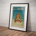Vintage French Promotional Poster - Cycles Rochet - Lion Globe