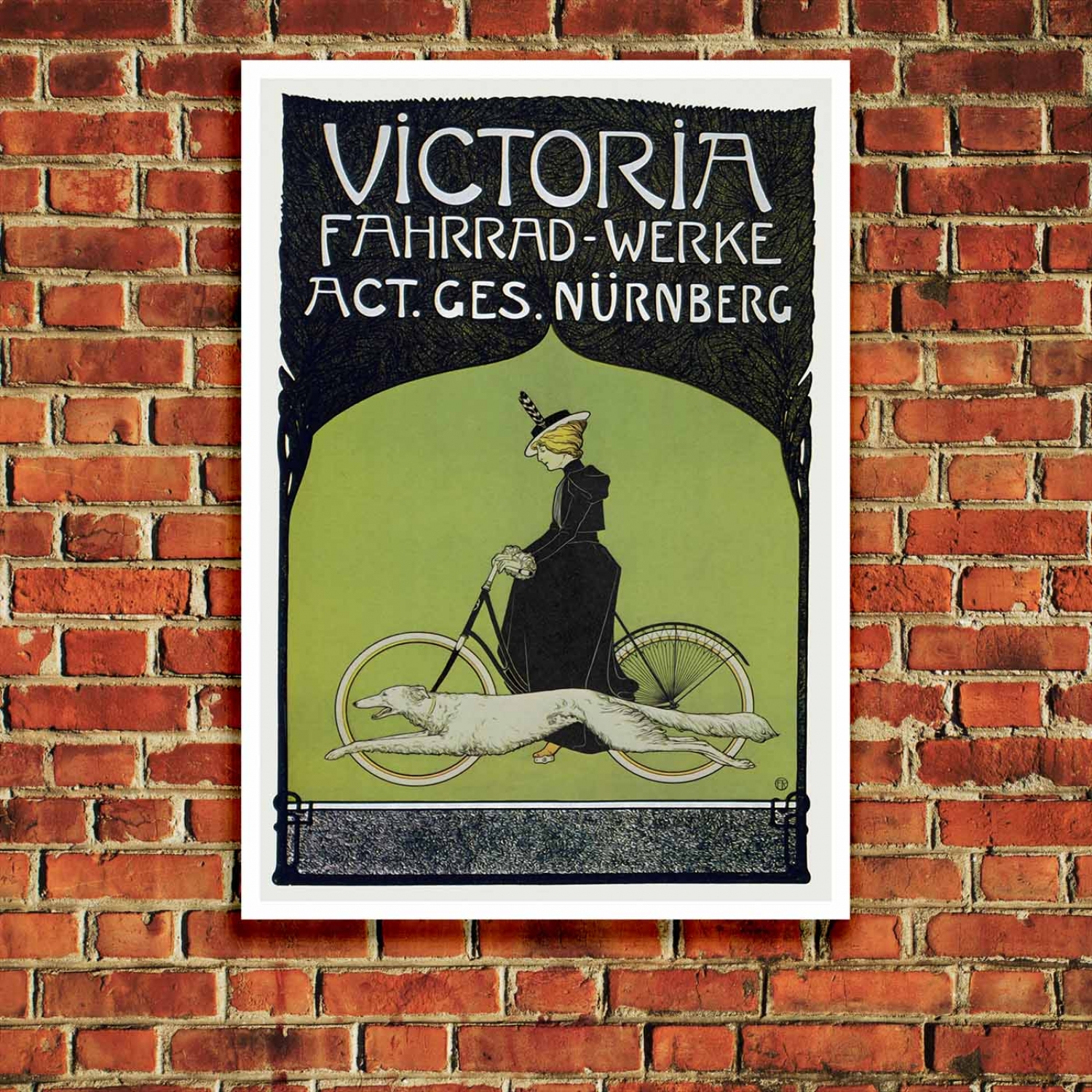 Victoria Fahrrad Werke vintage german bicycle ad poster 24x36