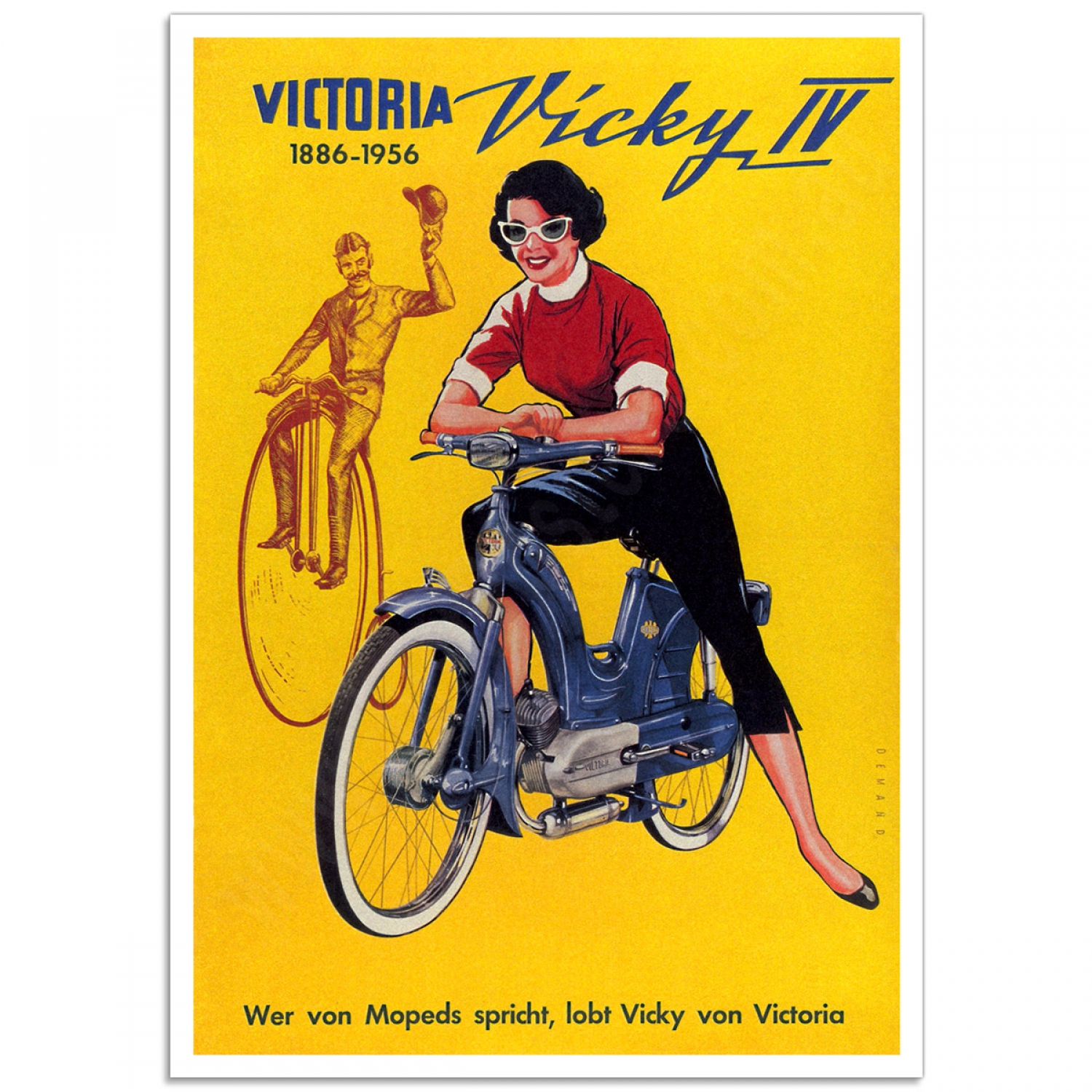 Vintage British Dunlop Bicycles Advertisement Poster A4/A3/A2/A1 Print 