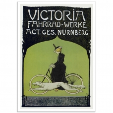Vintage German Bicycle Poster - Victoria Fahrrad Werke AG