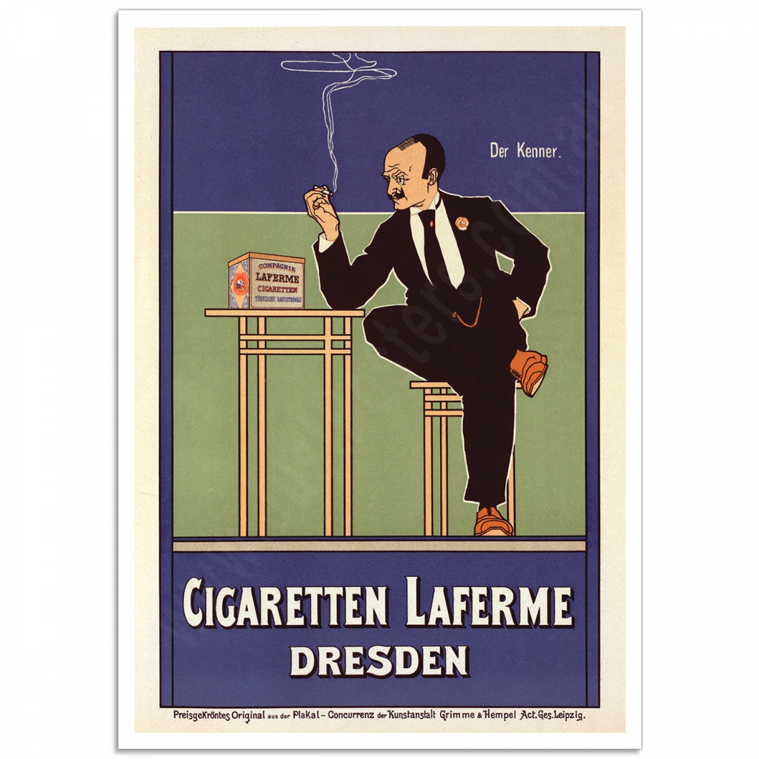 Cigaretten Laferme, Dresden | Vintage German Promotional Poster | Just  Posters