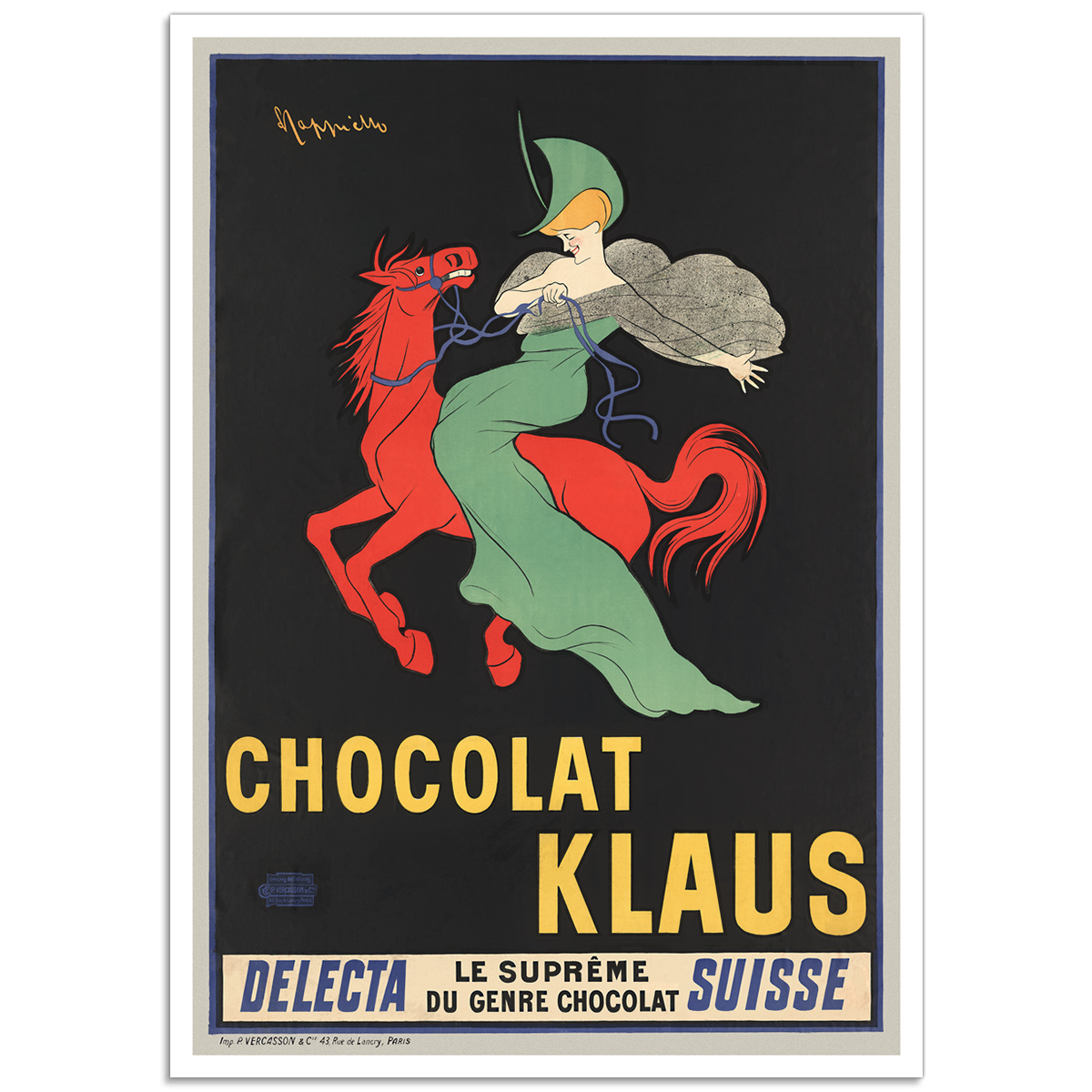 Vintage Italian Promotional Poster - Chocolat Klaus