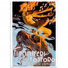 Vintage Italian Promotional Poster - Fiammiferi Senza Fosforo 1905 