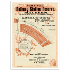 Railway Station Reserve Malvern - Vintage Australian Poster